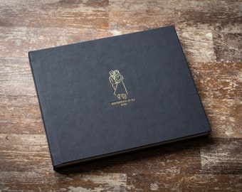 Wedding Leather Album custom gold embossed cover - many colors available