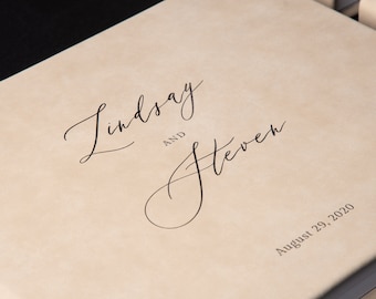 Beige Premium Album - Personalized Cover in Script Font