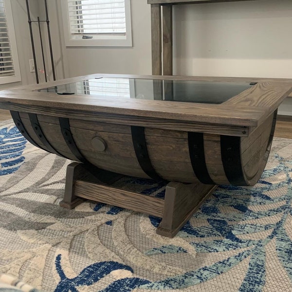 Barrel Coffee Table Etsy
