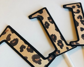Leopard Cupcake toppers, leopard toppers, cheetah toppers, leopard picks, leopard birthday, leopard party, leopard decor, leopard, leopard, cheetah