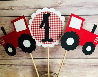 Red tractor toppers, red tractor centerpieces, tractor toppers, tractor centerpieces, western toppers, rustic toppers, farm toppers, tractor