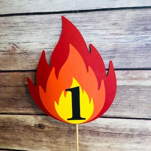 Flame cake topper, flame topper, fire cake topper, fire topper, fireman topper, firetruck topper, firetruck birthday, fireman birthday, fire