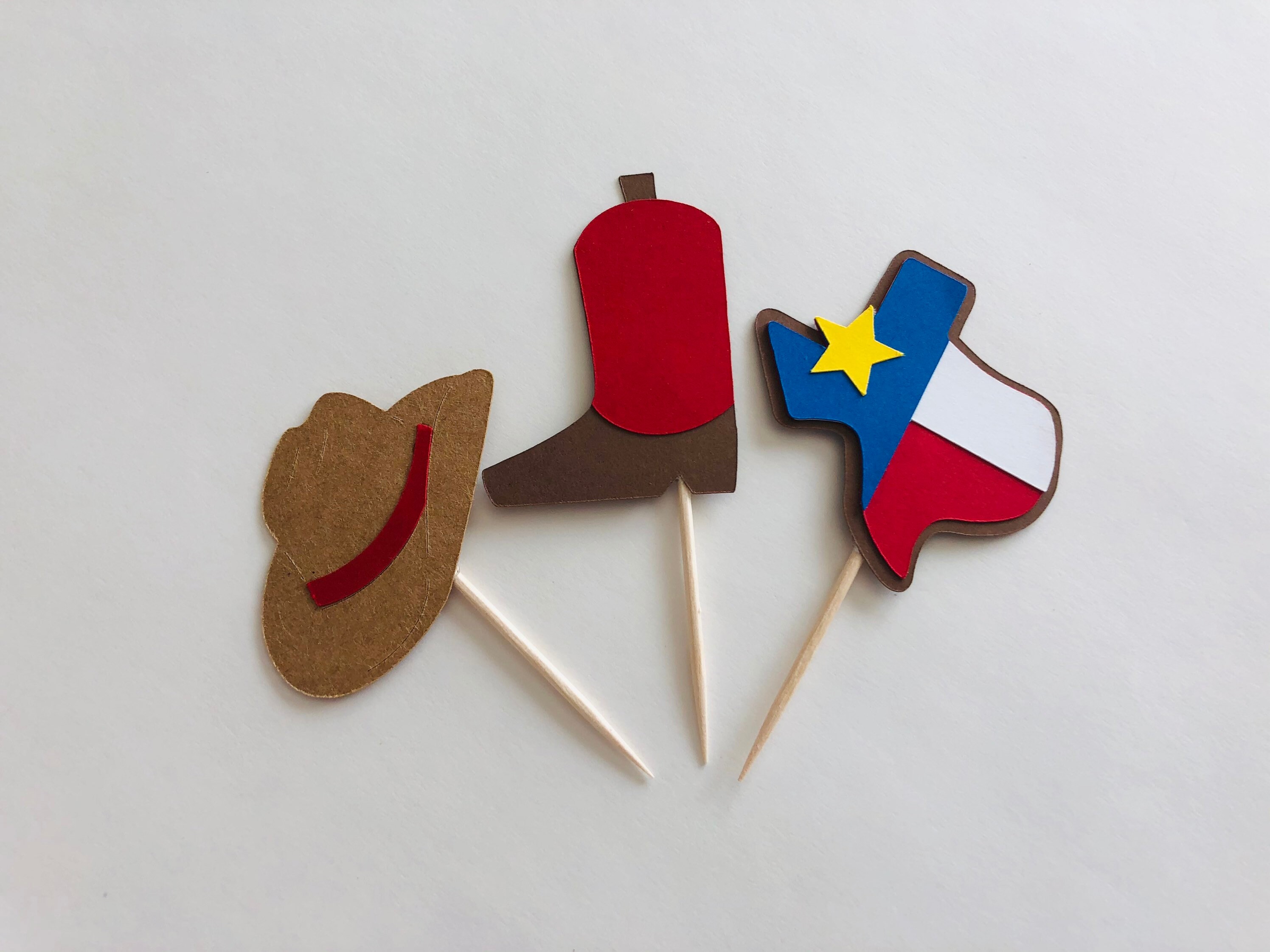 Texas Pride Cupcake Toppers, Texas Toppers, Texas Cupcake Toppers ...