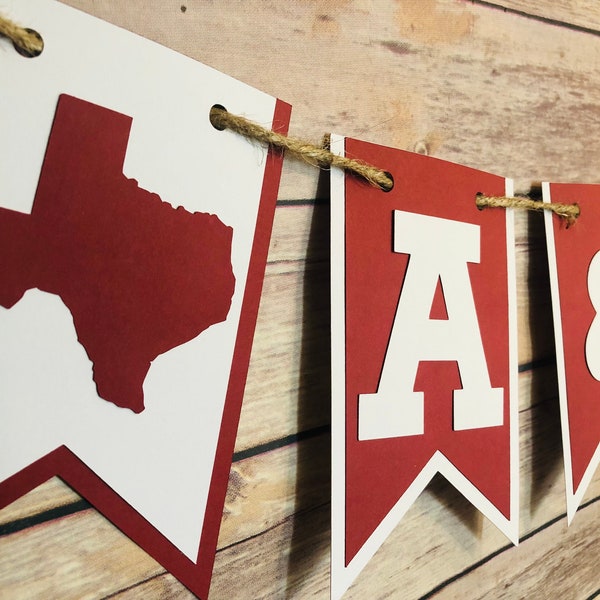 A&M inspired banner, aggie banner, aggie inspired banner, texas banner, college banner, dorm banner, atm banner, atm, aggie, texas