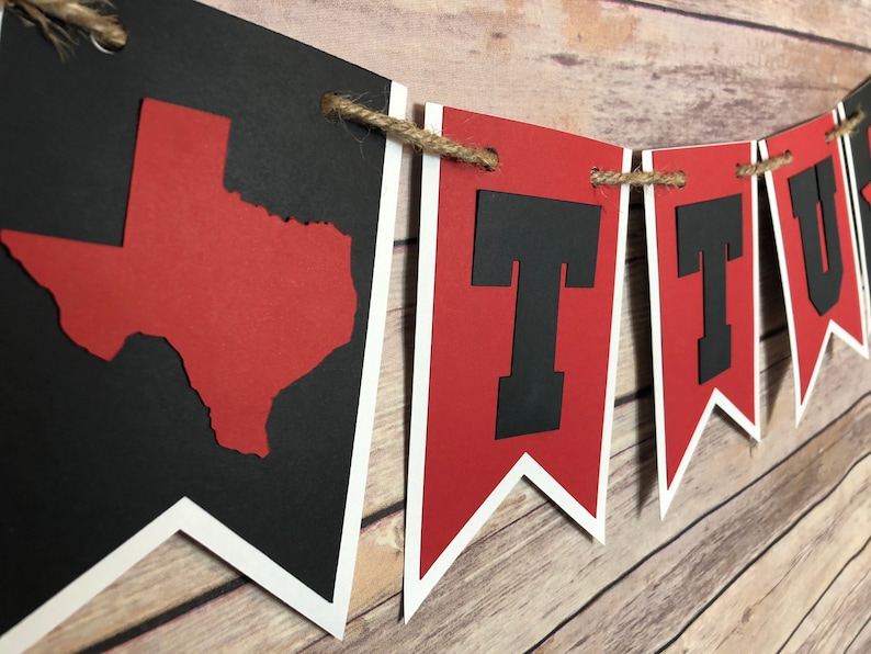 Texas Tech inspired banner, texas tech banner, tech banner, dorm banner, college banner, school banner, grad banner, graduation banner, grad 