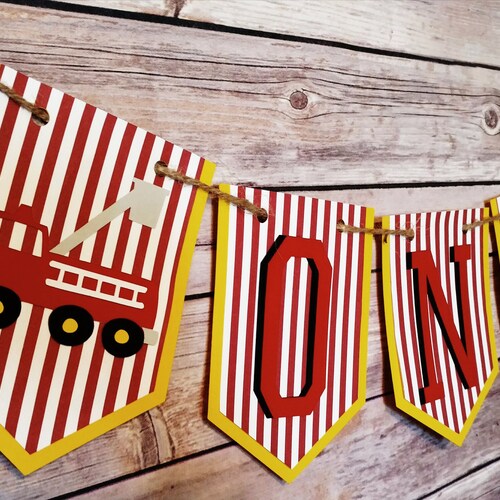 Firetruck Birthday Candle Fire Truck Party Decor Etsy