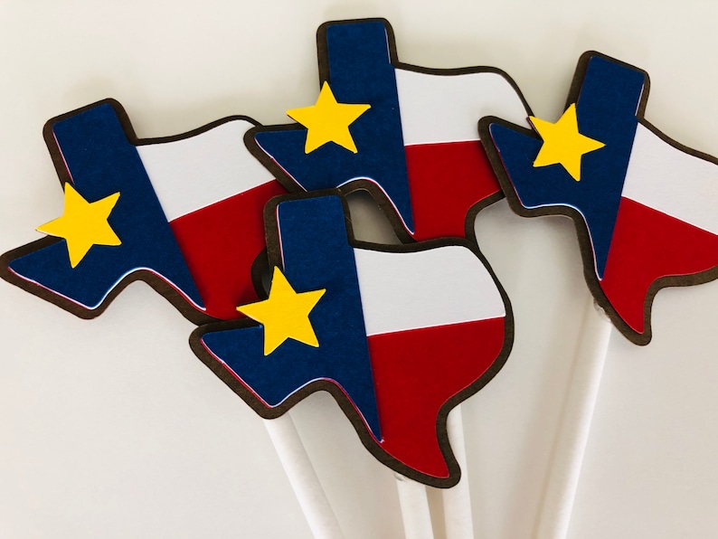 State of Texas Cupcake Toppers Texas Cupcake Toppers Texas Etsy