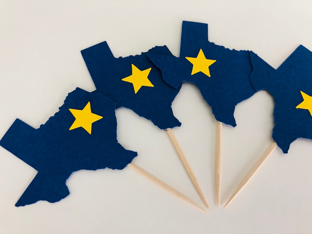 Texas Cupcake Toppers, Texas Toppers, Wedding Toppers, Rustic Toppers ...