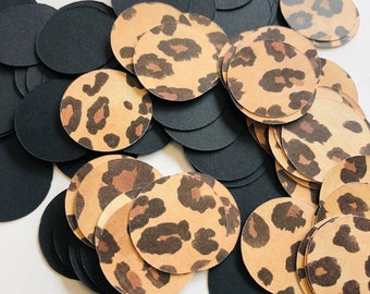 Leopard confetti, confetti, black confetti, leopard, cheetah confetti, cheetah, leopard party, leopard decor, leopard birthday