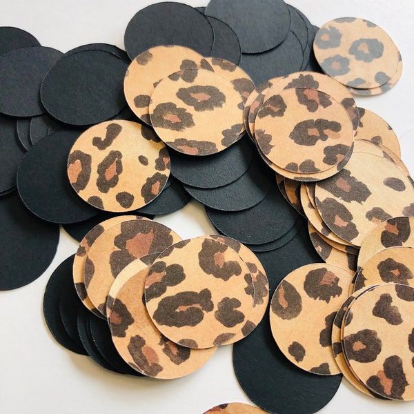 Leopard confetti, confetti, black confetti, leopard, cheetah confetti, cheetah, leopard party, leopard decor, leopard birthday