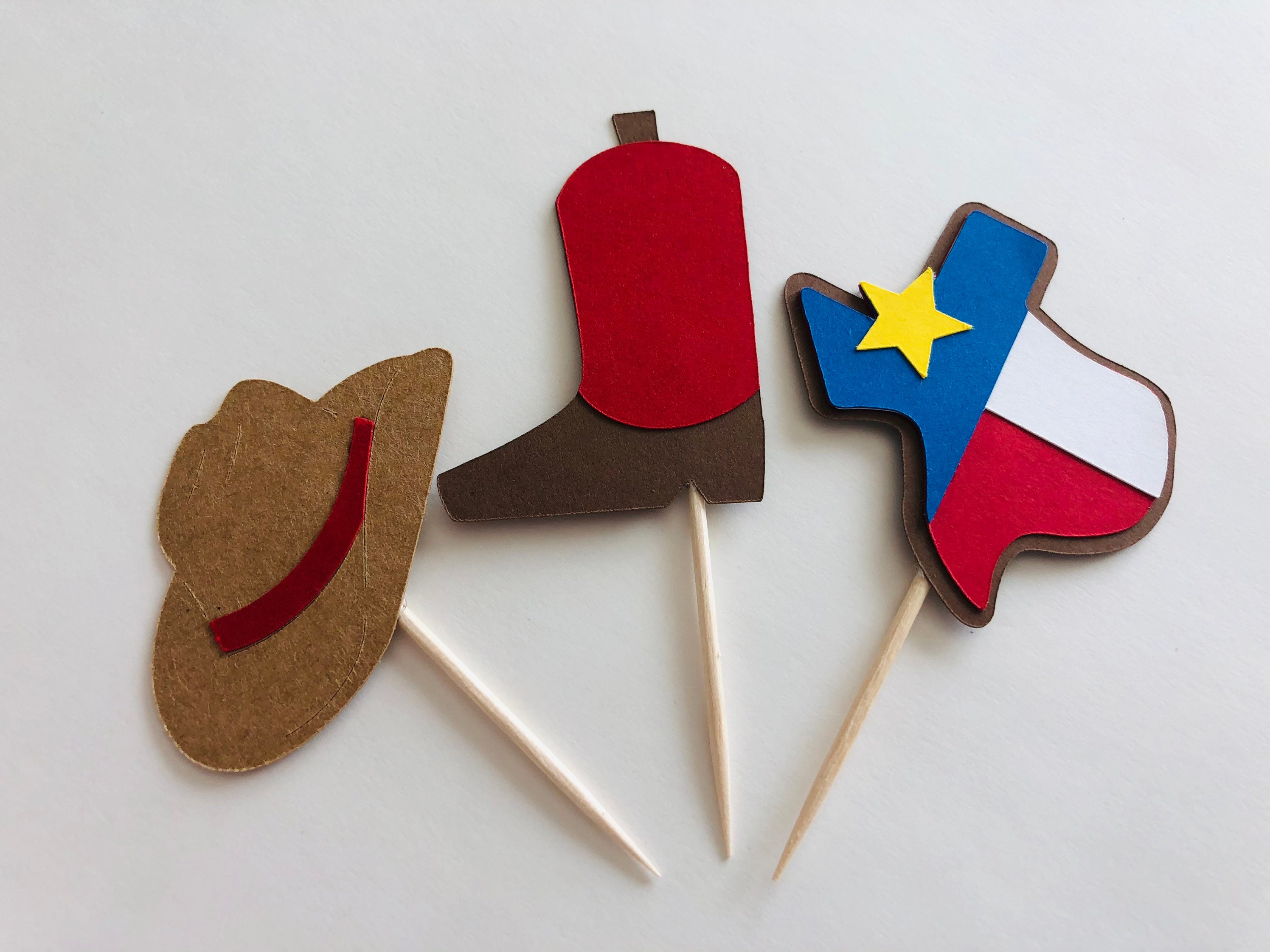 Texas Pride Cupcake Toppers, Texas Toppers, Texas Cupcake Toppers ...
