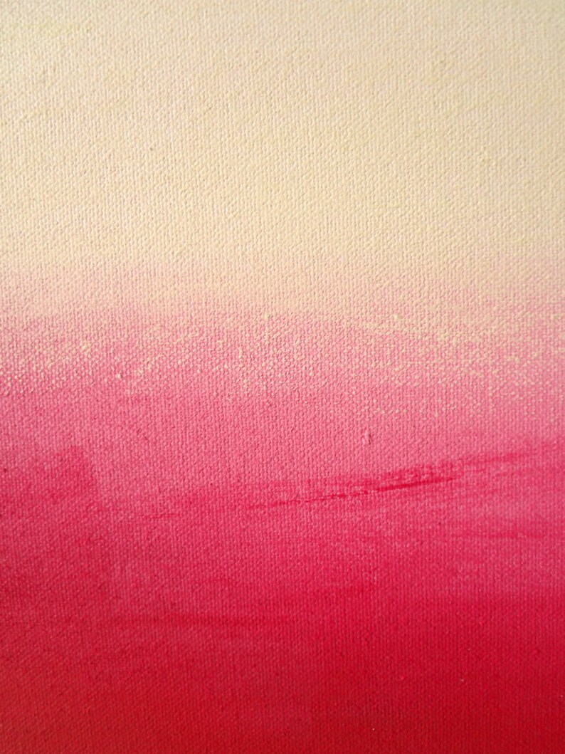 Red Ombre Maroon Ombre Mid Century Minimalist Painting Art Red | Etsy