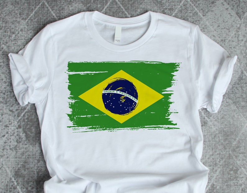 Brazil Flag Shirt Brazilian Flag Tshirt Brazilian Flag Etsy
