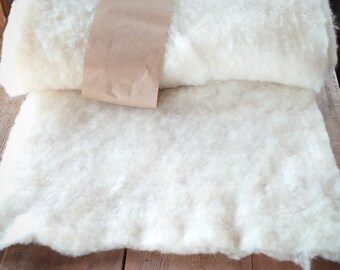 45x72 Wool Brown Batting for quilts or felting
