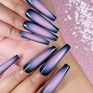 Genesis | Glossy Press-Ons | Durable | All Lengths| High-Quality | Reusable| Custom Design| Trendy & Affordable Nail Art| Glam| High Gloss