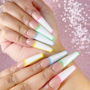 Birthday Cake | Glossy Press-Ons | Durable | All Lengths| High-Quality | Reusable| Custom Design| Trendy & Affordable Nail Art| Glam|