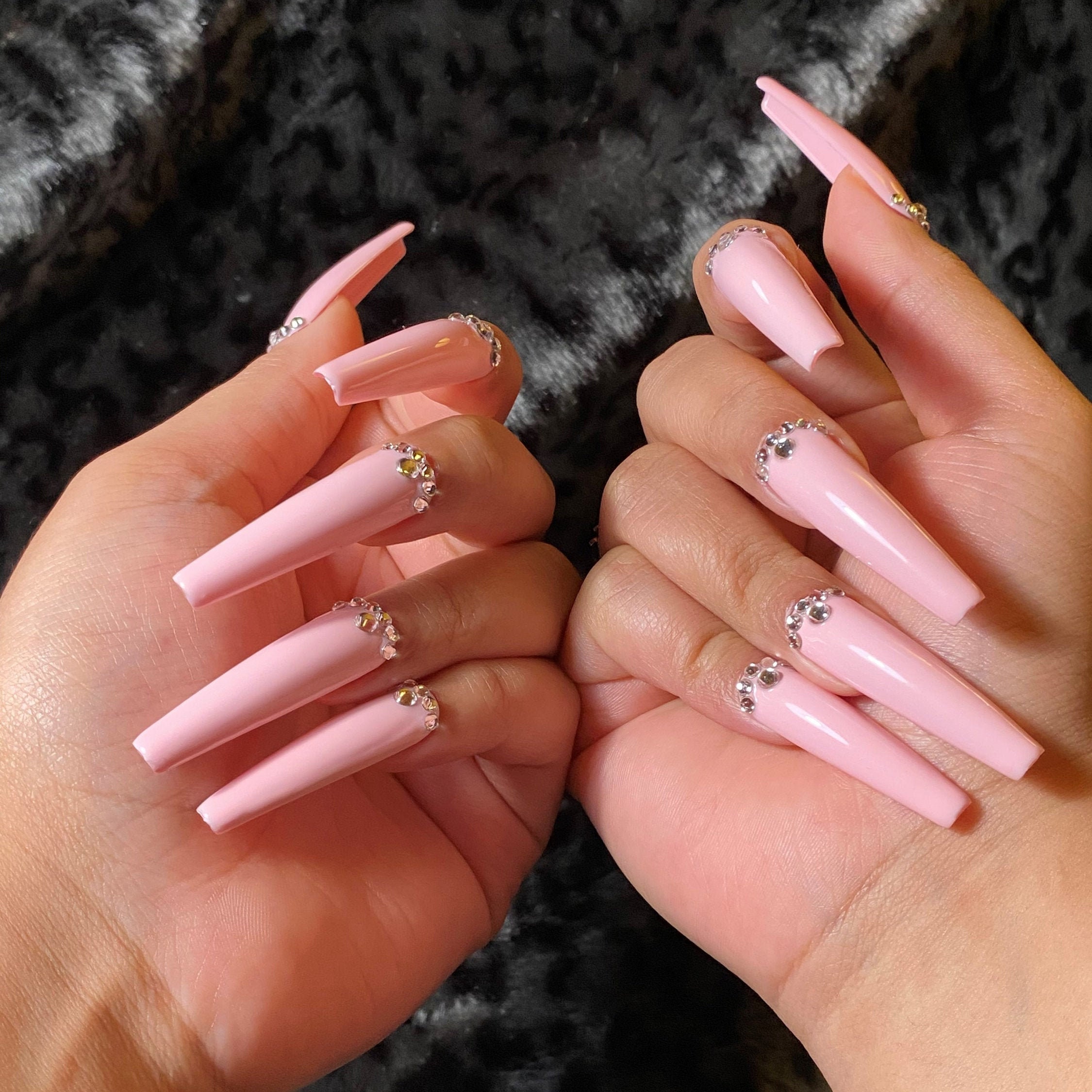 Princess High Gloss Gel Press on Nails XL Long Long - Etsy Sweden