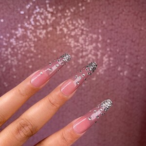 25 High Gloss gel Press on Nails Fake Nails XL Long Long Medium Short ...