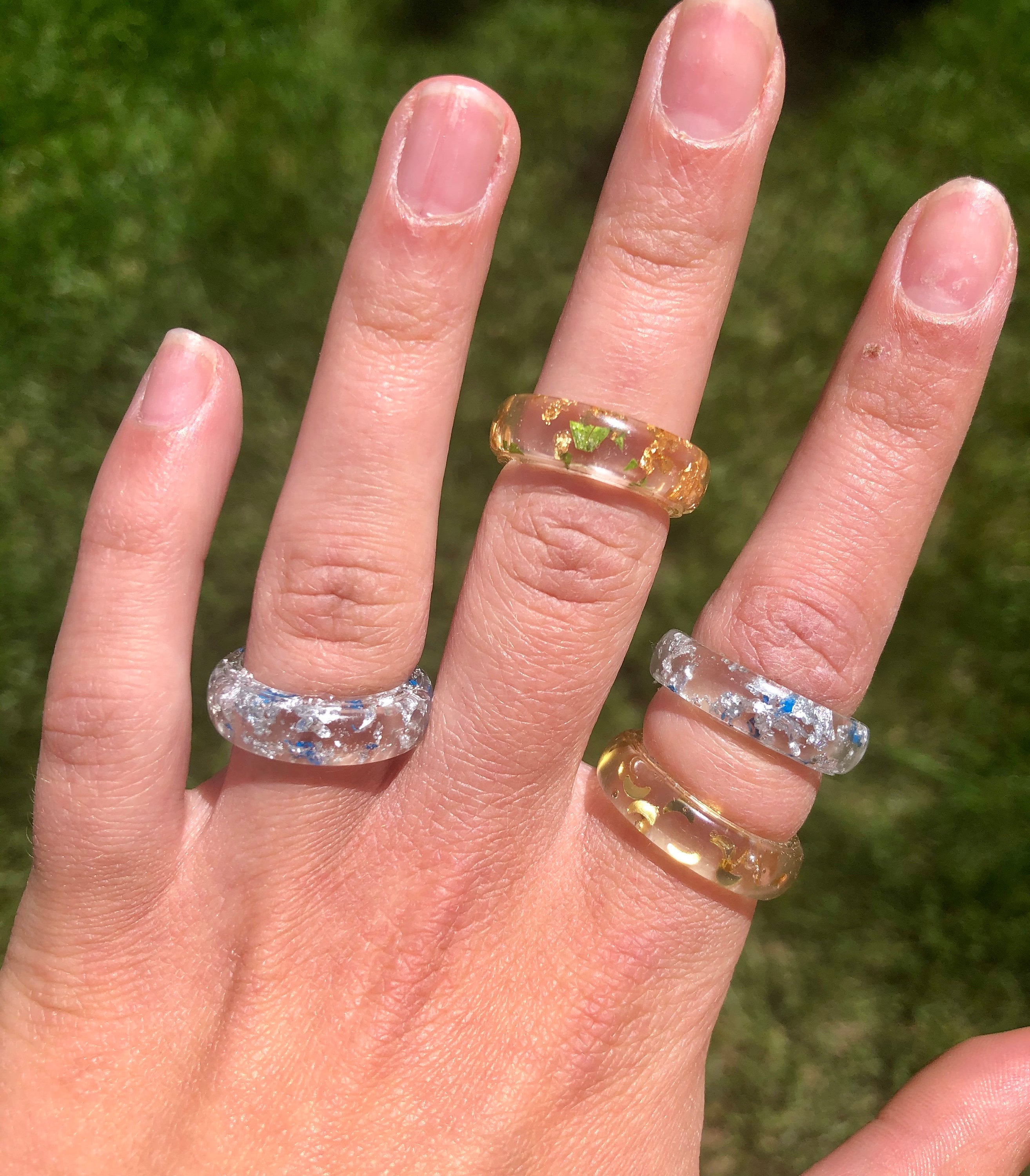 Resin Ringsuv resinjewelryclear Etsy