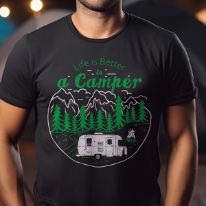 Life is Better in a Camper Camping Outdoor Short-Sleeve Unisex T-Shirt