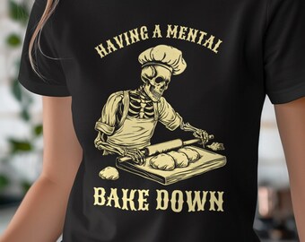 Baka för män och kvinnor, rolig bakning, kortärmad t-shirt unisex