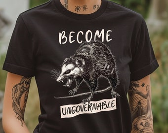 Become Ungovernable Opossum Possum Rebellion Short-Sleeve Unisex T-Shirt