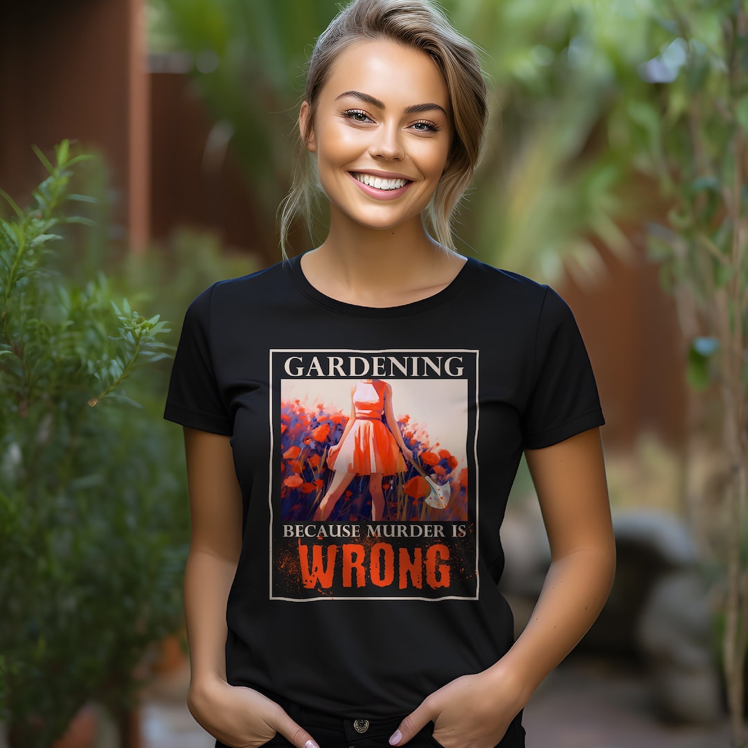 SIGNCHAT Gartenschild Metall – „Gardening Because Murder Is Wrong“, 20,3x30,5 Cm, Retro-Design, Wasserdicht