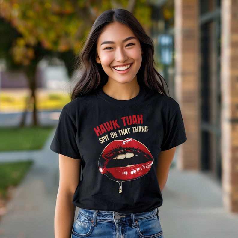 Hawk Tuah Spit on That Thing Funny Meme Unisex Tshirt, Sweatshirt Etsy