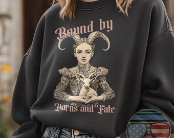 Black Phillip Gothic Goat T-Shirt: Horned Maiden Farmer Comfort Colors Tee