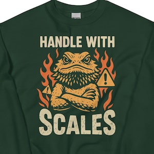 Sweatshirt baardagamen, cadeau reptielenminnaar, grappig handvat met schubben hoodie, trui hagediseigenaar, reptielenhumor, cadeau baardagaam
