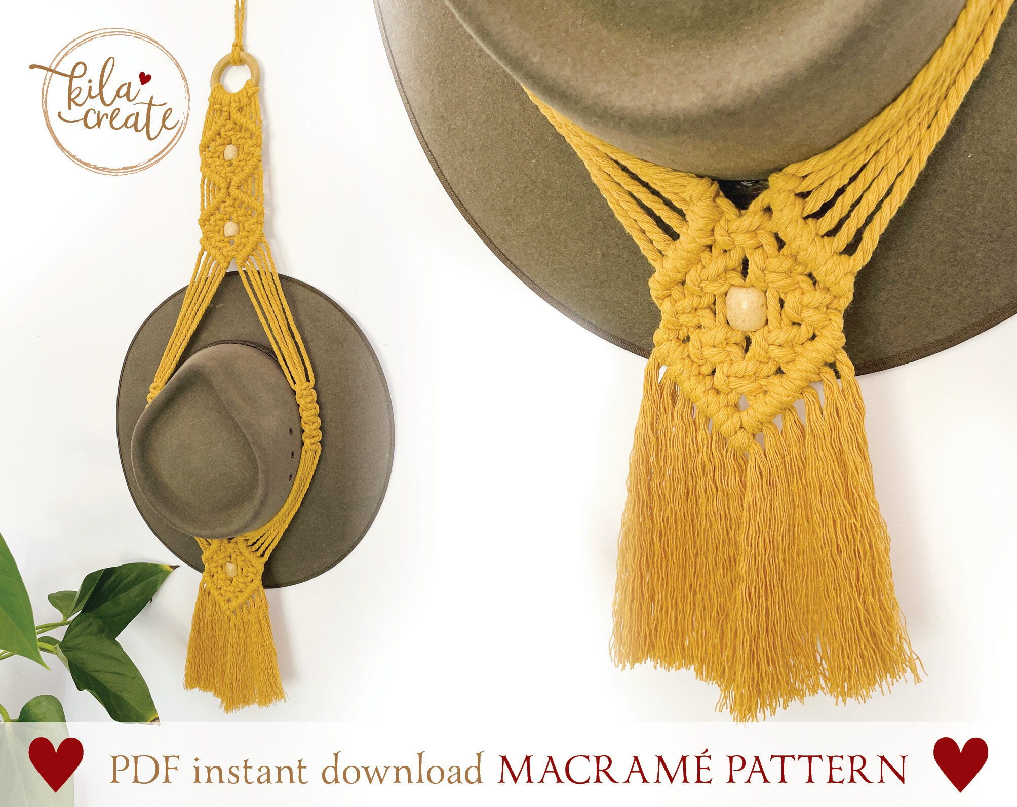 Easy DIY Macrame Hat Hanger Tutorial for Beginners (PDF) - Happy Knotting  Macrame Patterns