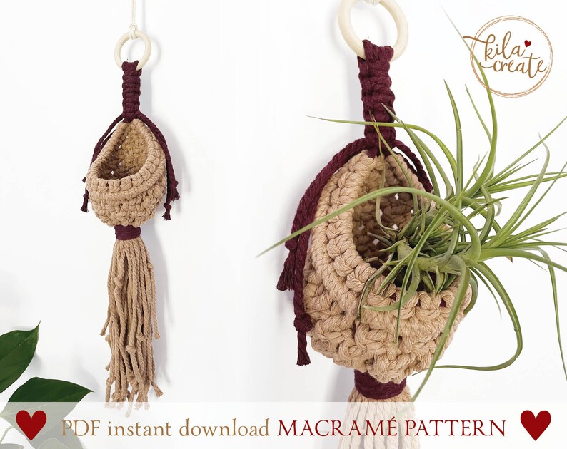 Macrame Pod PDF Pattern Tutorial Instant Download Free Macrame Etsy