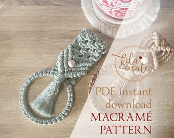 Macrame Towel Hanger PDF Pattern Tutorial Instant Download | Free Macrame Knot Guide | Boho Home Decor | Kitchen Towel Holder