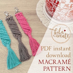 Makramee Schlüsselanhänger PDF Muster Tutorial Sofortiger Download Kostenlose Makramee Knoten Anleitung | Nerida Boho Schlüsselanhänger | Schlüsselanhänger | Taschenanhänger