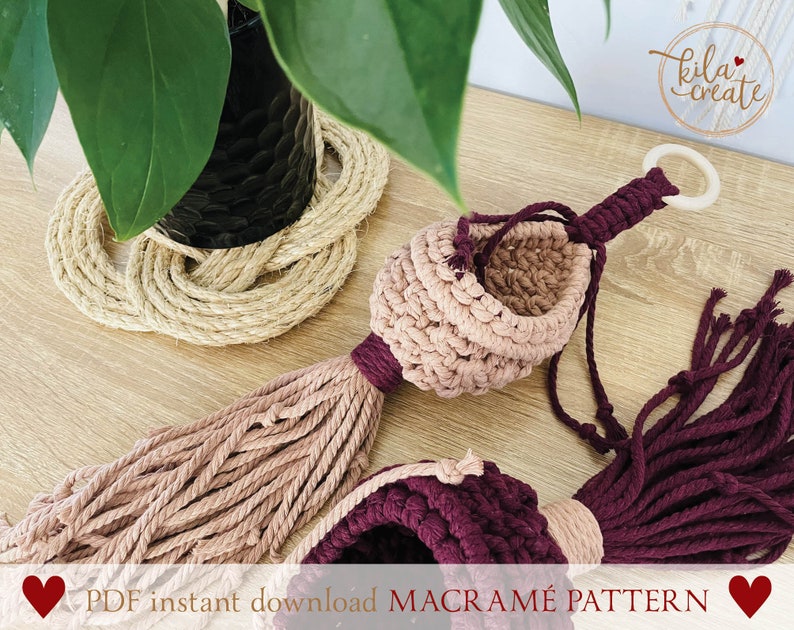 Macrame Pod PDF Pattern Tutorial Instant Download Free Macrame Etsy