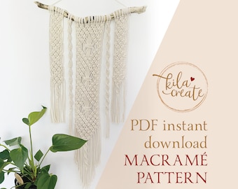 Beginner Macrame Wall Hanging PDF Pattern Tutorial Instant Download Free Macrame Knot Guide | Willow Boho Wall Hanging | Fibre Art