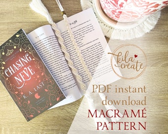 Makramee Lesezeichen PDF Muster Zwei Designs Anfänger Tutorial Sofortiger Download Kostenlos Makramee Knoten-Anleitung | Boho Lesezeichen | Handgemachtes Lesezeichen