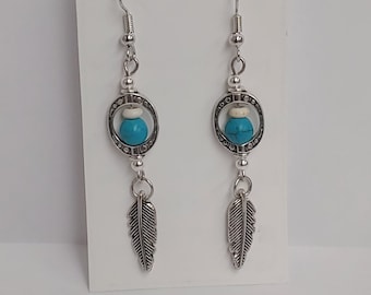 Silver Feather Earrings