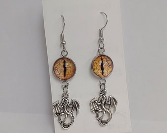 Dragon and Dragon Eye Earrings Only