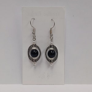Oval Silver (and color) Earrings
