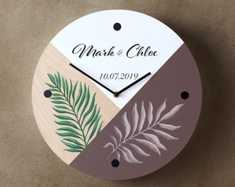 Wedding wall clock Wedding Gift for Couple, Anniversary Gift for Friends, Anniversary Gift for Couple, Unique Anniversary Gifts