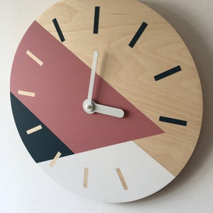 Chartreuse wall clock Unique wooden clock Personalized wall clock Modern wall clock image 10