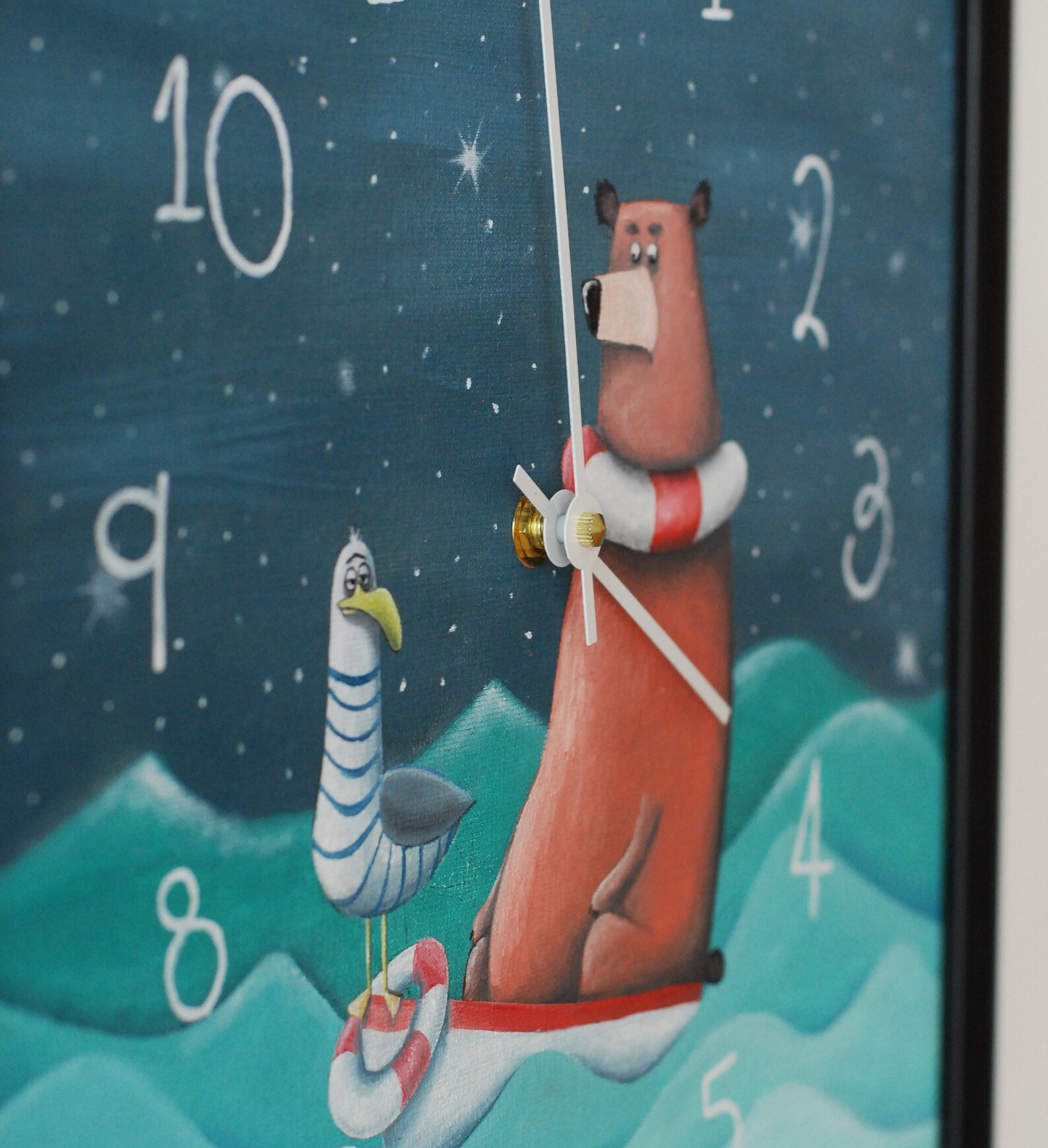 Nursery Wall Clock Nursery Wall Art Kids Clock With Numbers Etsy