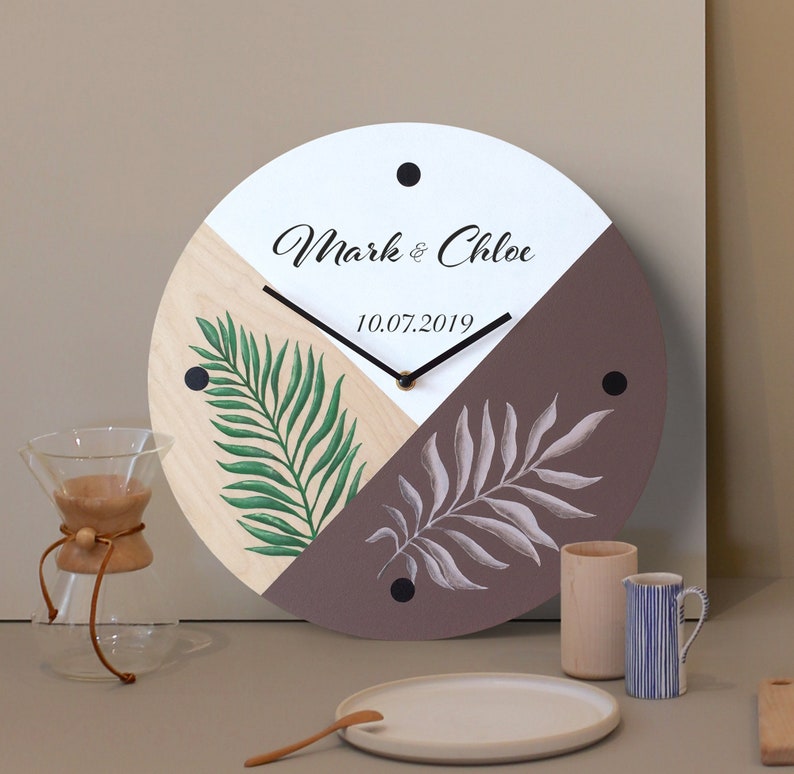 Wedding wall clock Wedding Gift for Couple Anniversary Gift Etsy