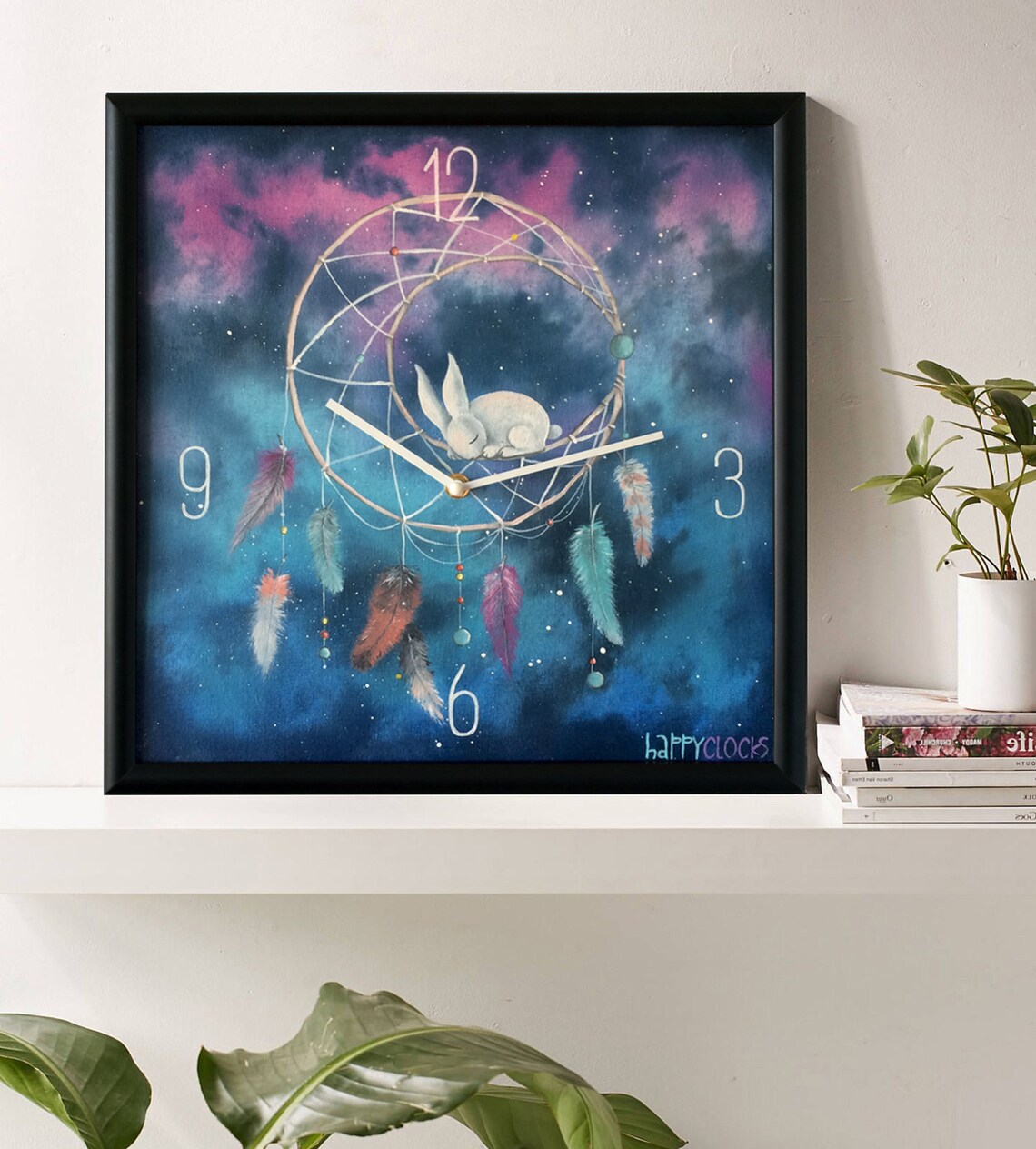 Dreamcatcher Wall Clock Kids Wall Art Nursery Clock Girl Clock | Etsy