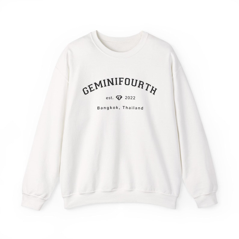 Personalized Thai BL Ship Sweatshirt: Athletic Style Graphic, Est. Date White