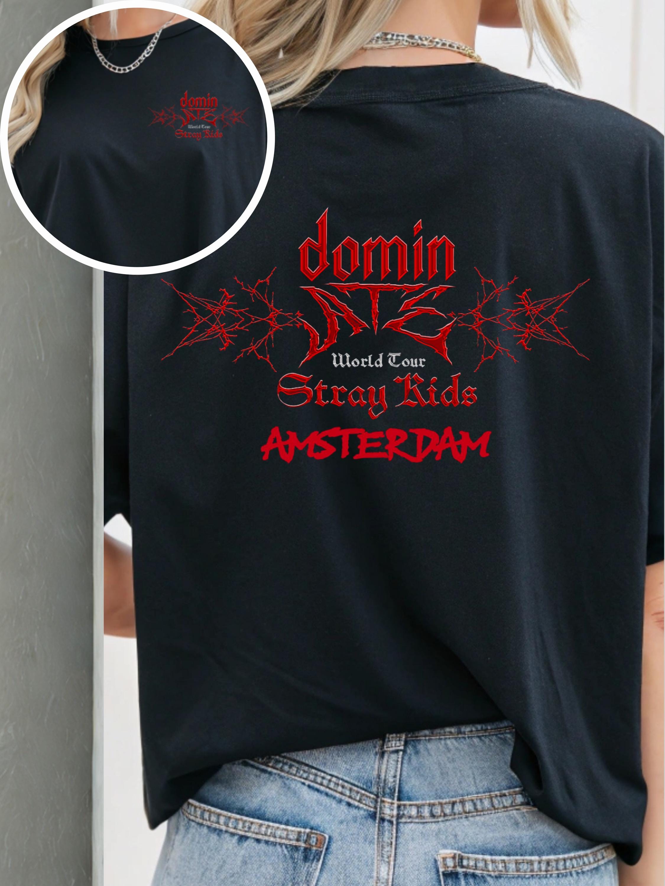 dominATE World Tour Stray Kids Amsterdam Unofficial Unisex T Shirt, Stay Kids Fans, Gift For Stays, dominATE World Tour, Comfy Tshirt