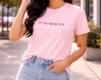 In My Kpop Era Shirt, Minimalist Fan Tee, Bella Canvas 3001 Soft Cotton