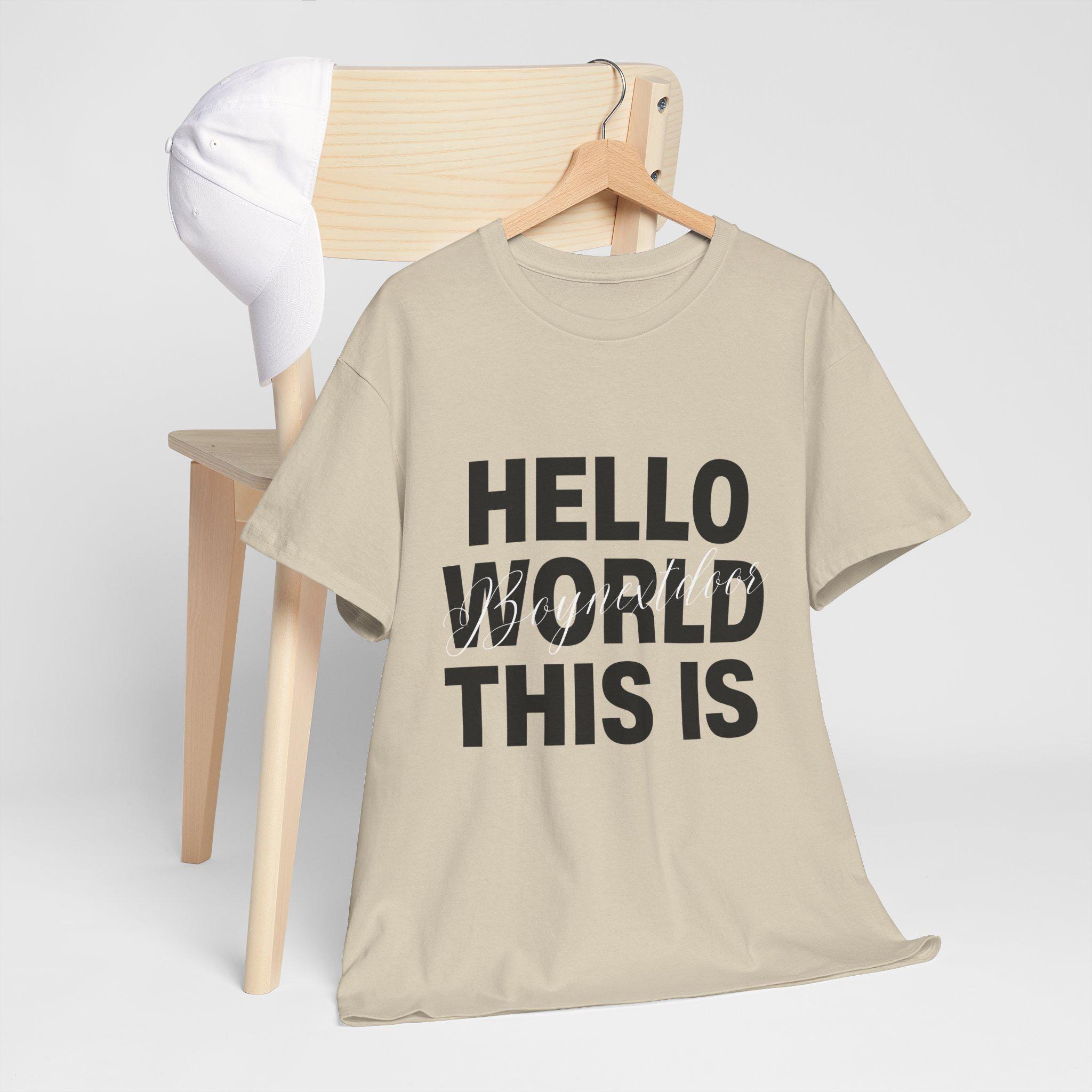 BOYNEXTDOOR Unisex Tee: Kpop Fan Gift, Hello World Design - Etsy