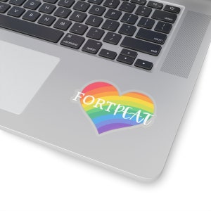 FortPeat Rainbow Heart Thaise BL acteur sticker, Thaise BL minnaar, Thaise jongensliefde sticker, cadeau voor Thaise jongensliefde fan, Thaise jongensliefde acteur